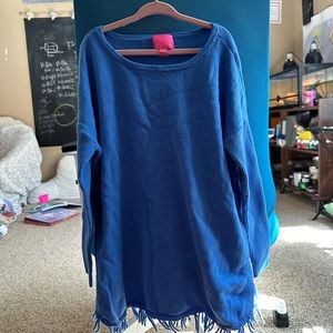 Lilly Pulitzer Girls Ramona Fringe Sweater LG 8-10 Washed but never worn.